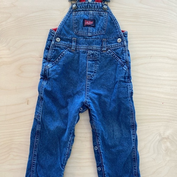 Old Navy Outlet Fleeced lined Jean Overalls 18-24 months (FK) - Picture 8 of 12